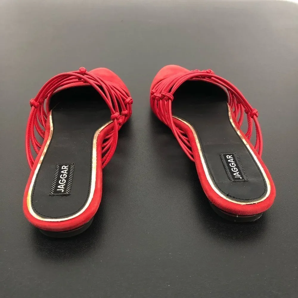 Jaggar Series Knotted Slide in Coral Flat Sandals - Picture 8 of 13